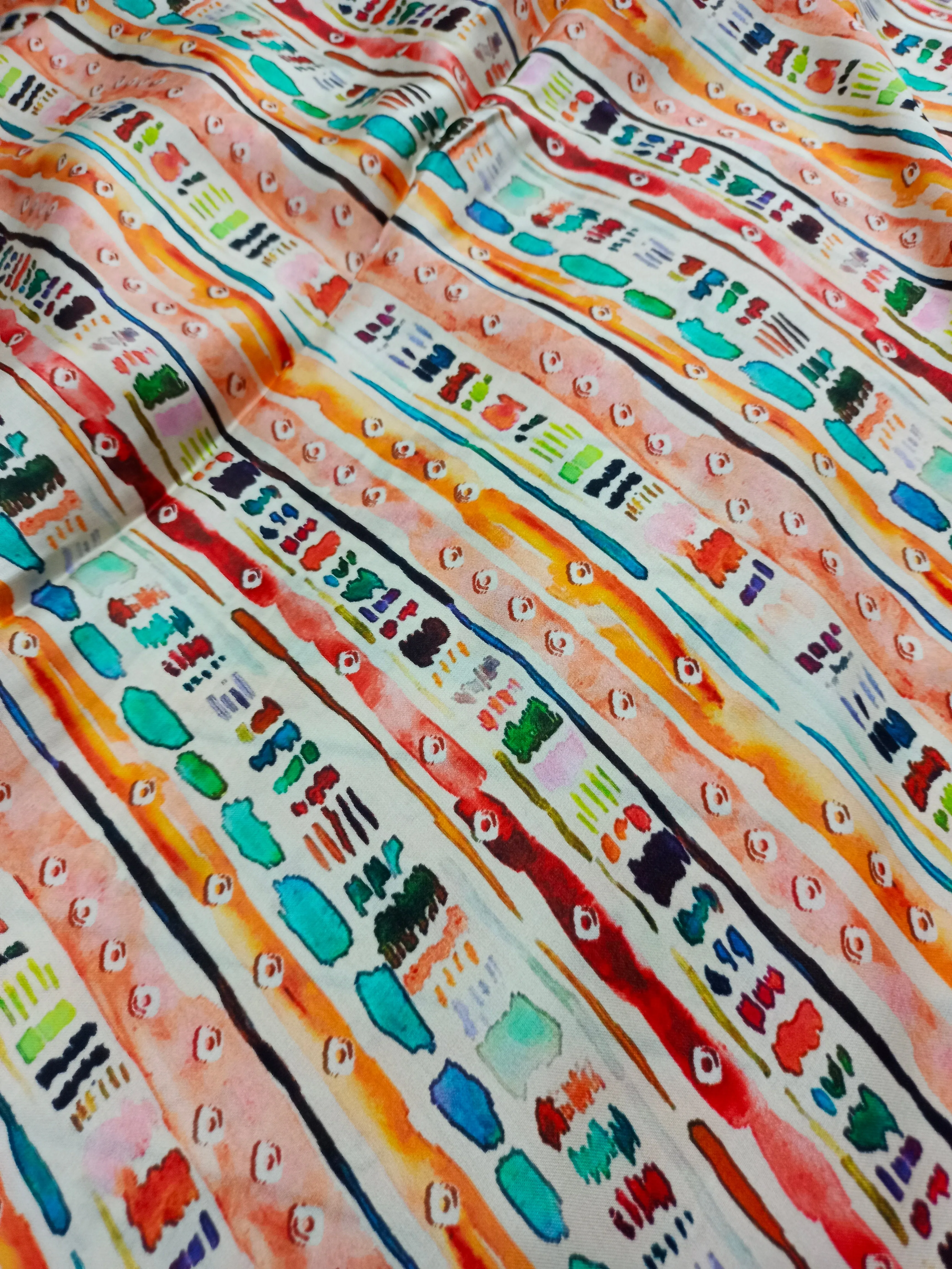 Modal Satin Soft Muslin Digital Printed Fabrics