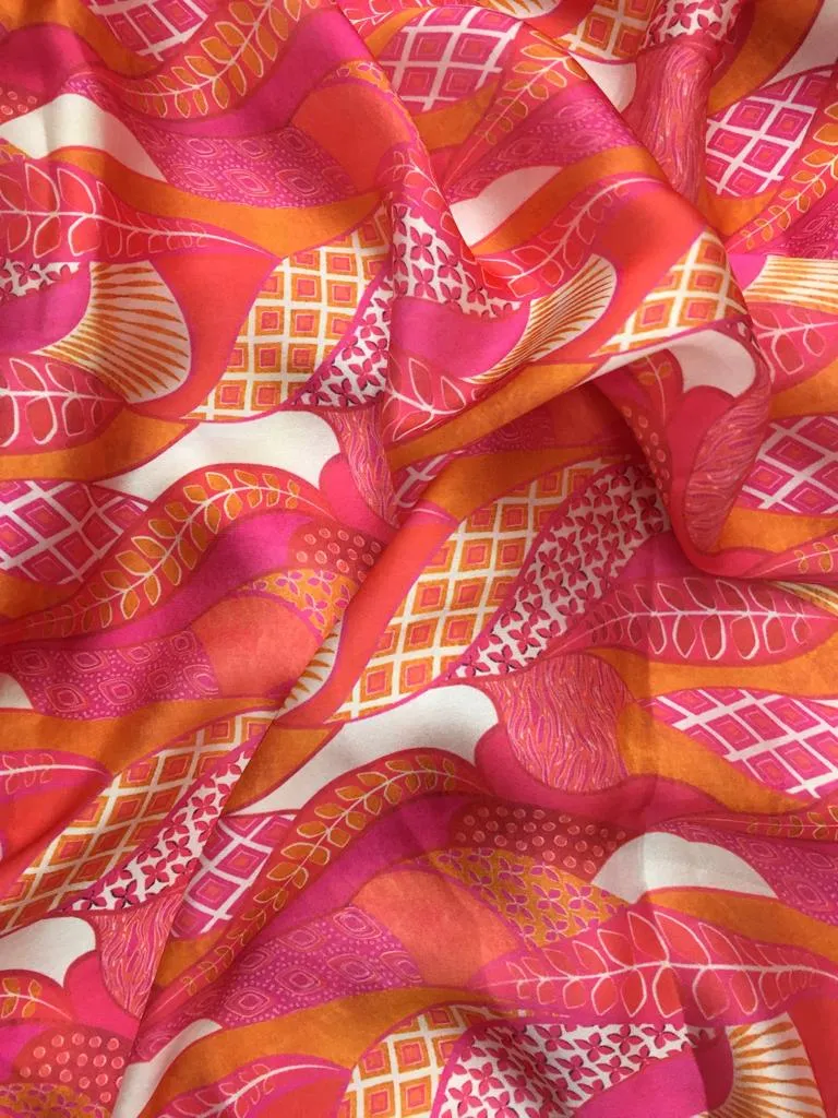 Modal Soft Muslin Textured Digital Printed Fabrics
