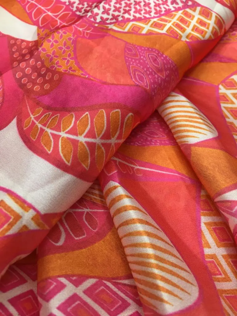 Modal Soft Muslin Textured Digital Printed Fabrics