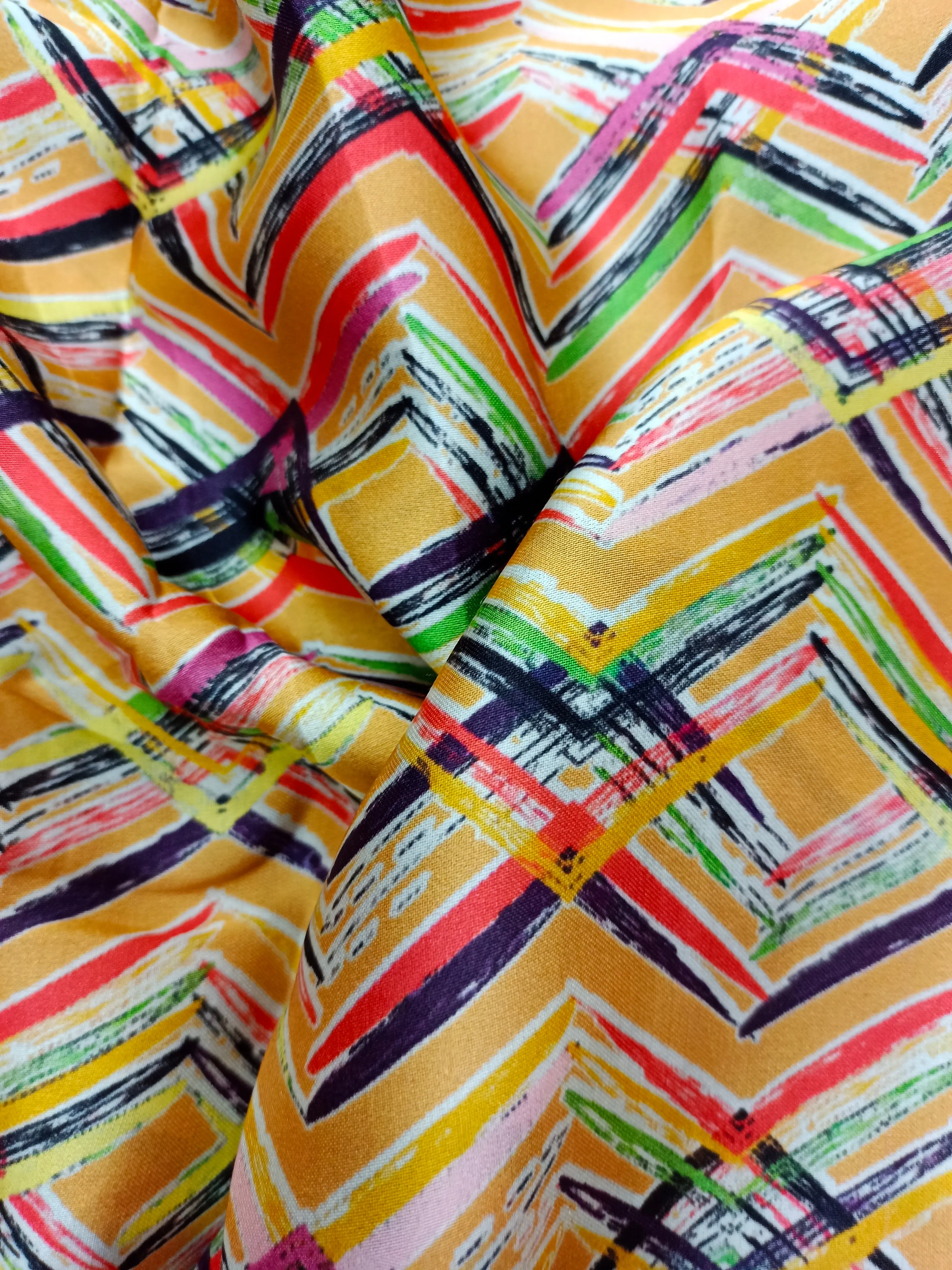 Modal Soft Muslin Textured Digital Printed Fabrics