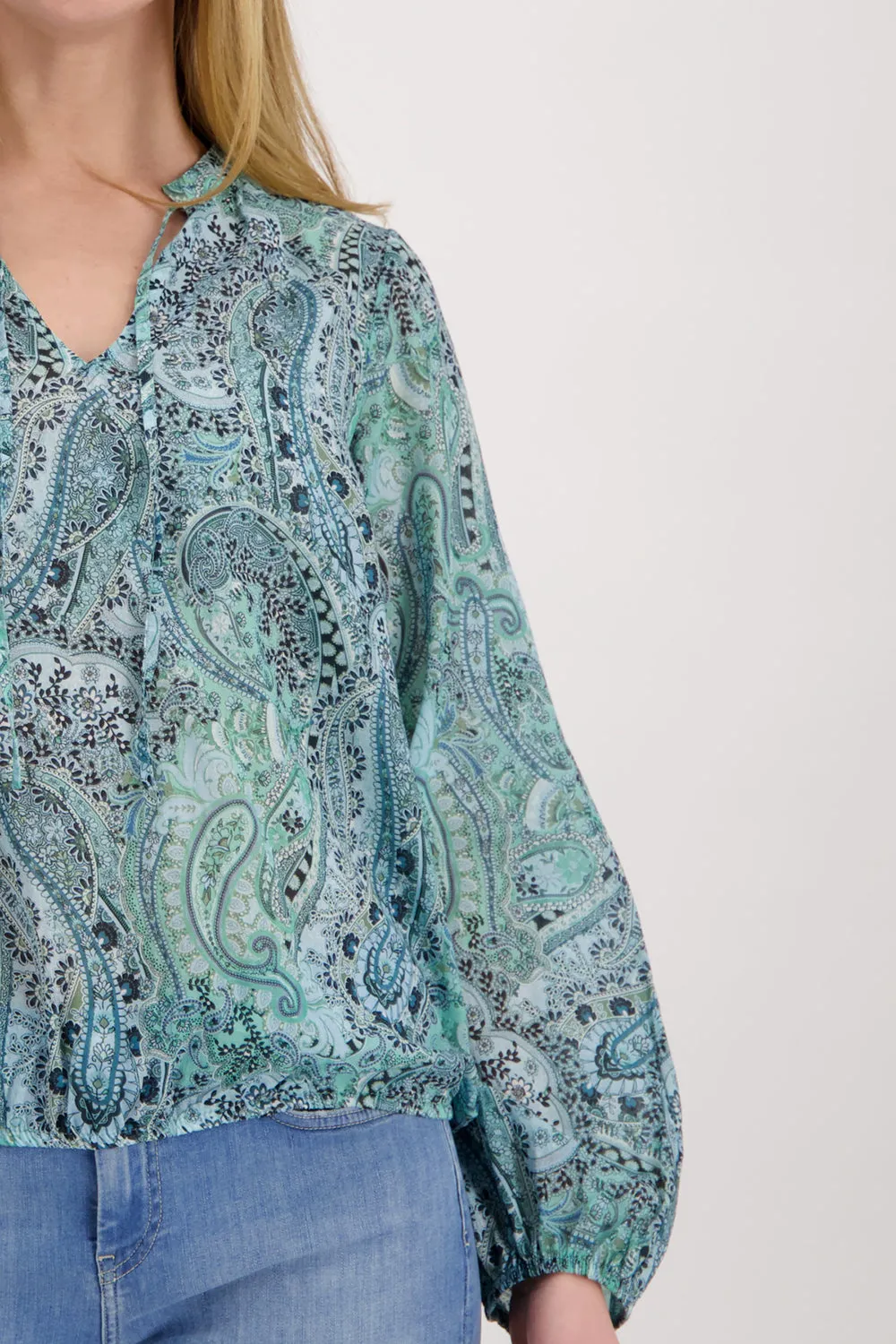 Monari Printed Paisley Top M407766