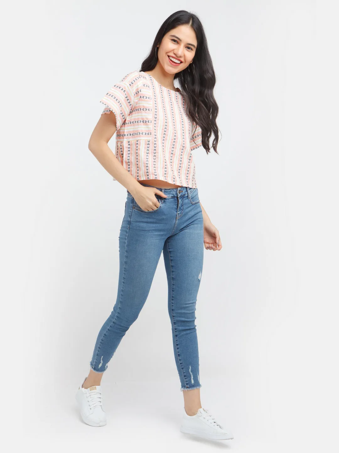 Multicolored Printed Top