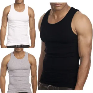 Muscle Men Premium Cotton A Shirt Ribbed Tank Top