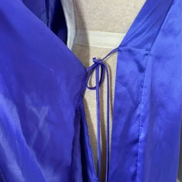 Natori Women's Plume Kimono with Lace Detail Robe Purple Size Medium