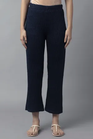 Navy Acrylic Parallel Palazzo
