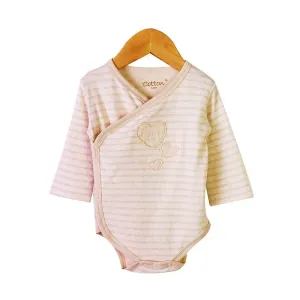 Newborn Long Sleeve Kimono: Gender Neutral Infant Bodysuit