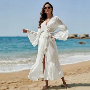 Nightgown with trumpet sleeves-D22 | Inspanda