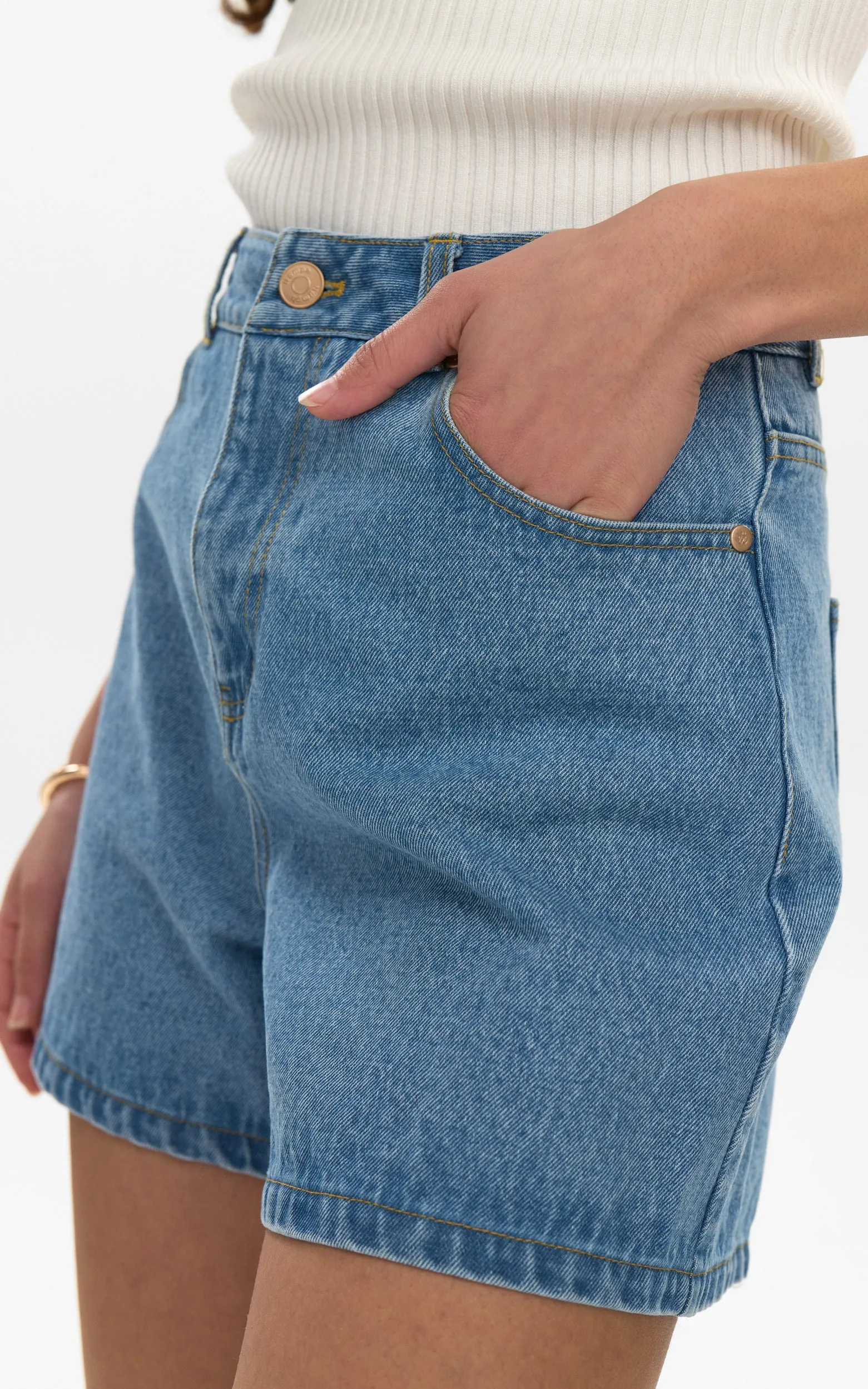 Nuvirginia Denim Shorts Light Blue Denim
