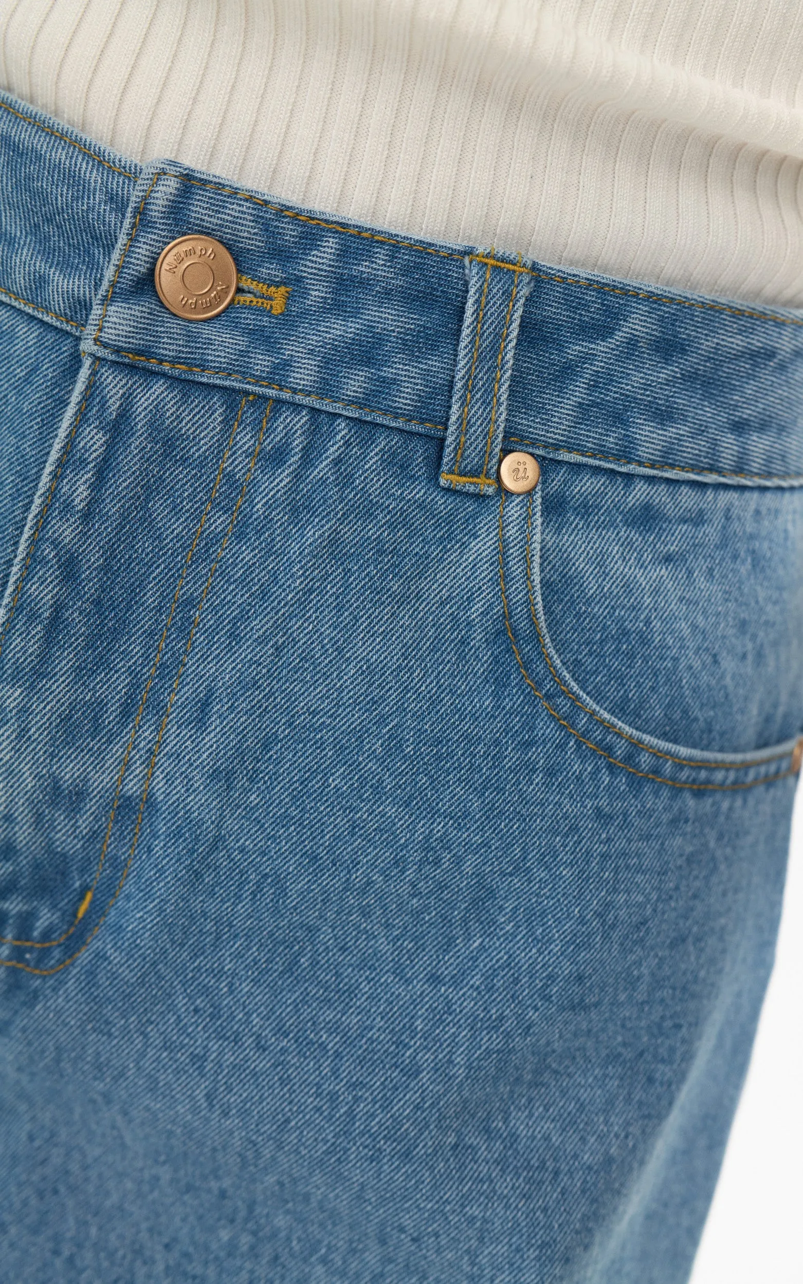 Nuvirginia Denim Shorts Light Blue Denim