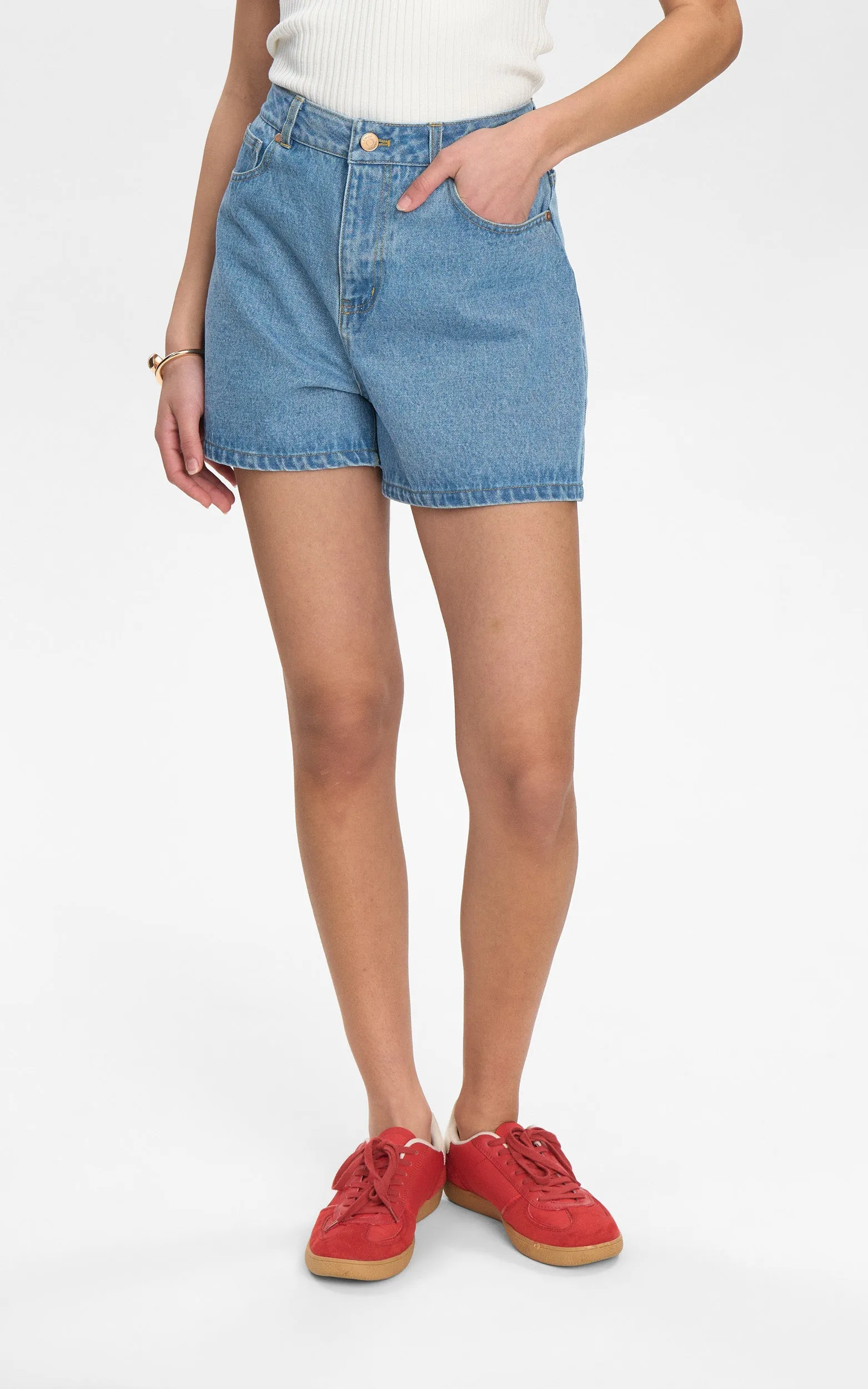 Nuvirginia Denim Shorts Light Blue Denim