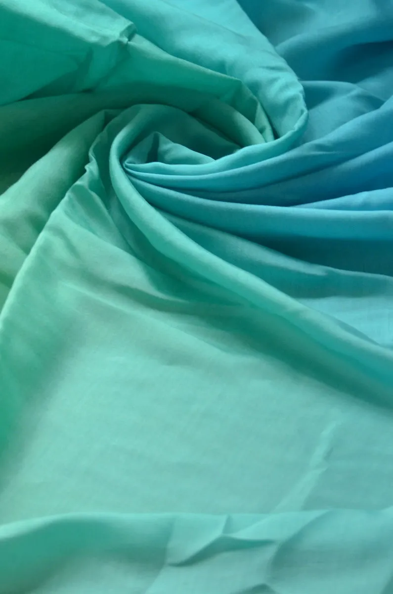 Ombre Shaded Soft Modal Muslin Mul Silk Saree