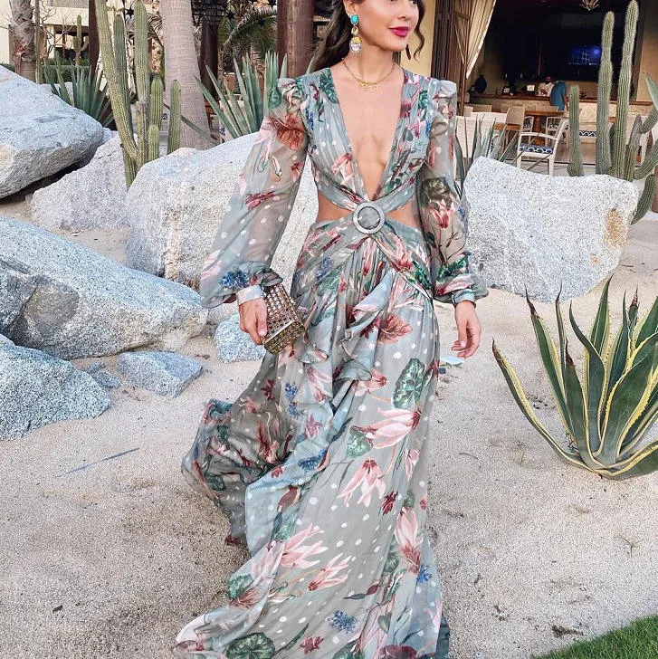OOTN Kimono Long Sleeve Swimwear Cover-Ups
