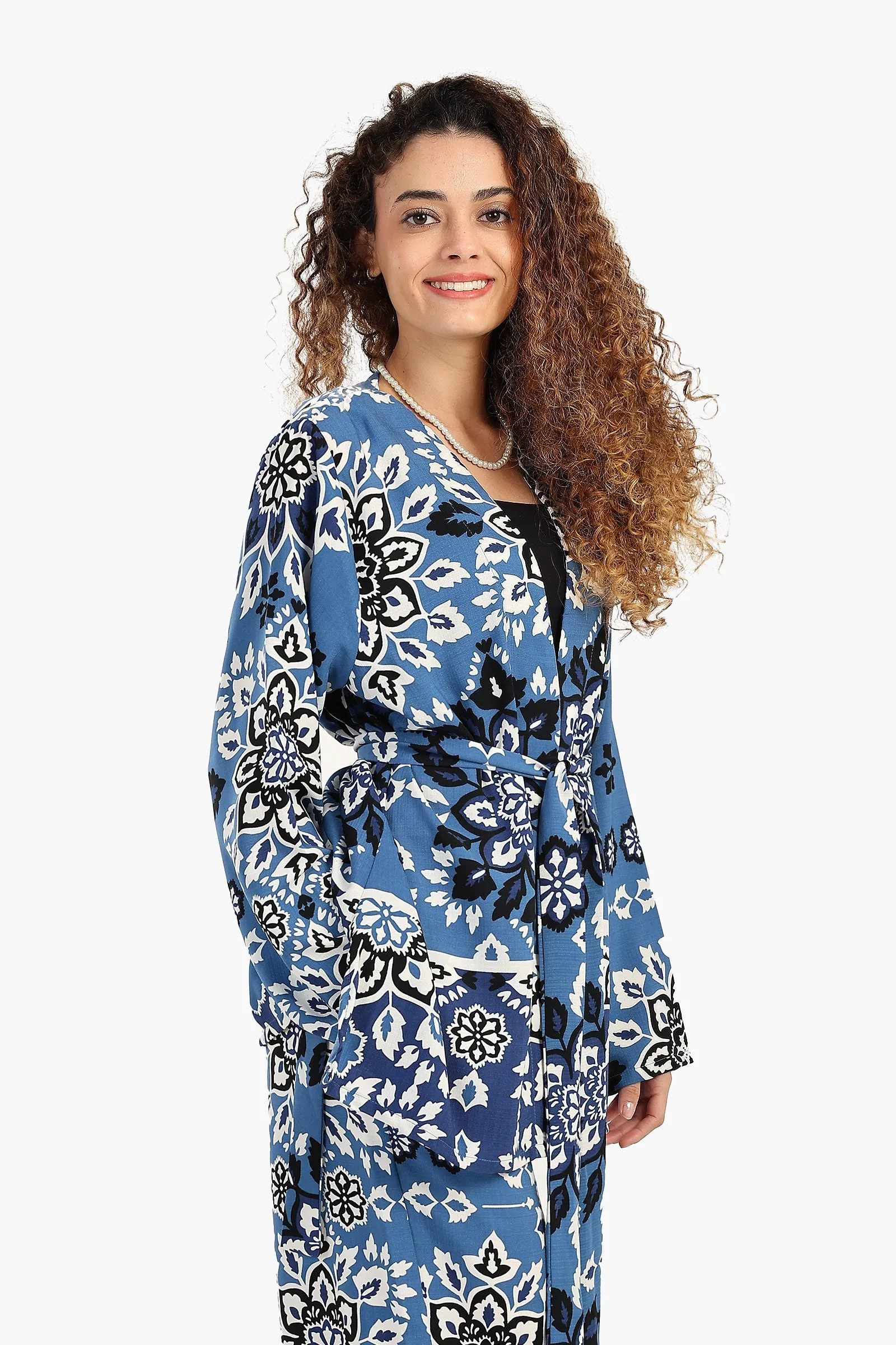 Open Front Kimono with Sleeves