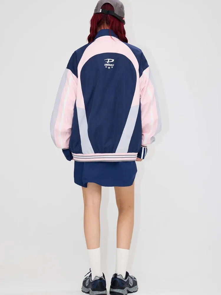 Oversized contrast color pullover