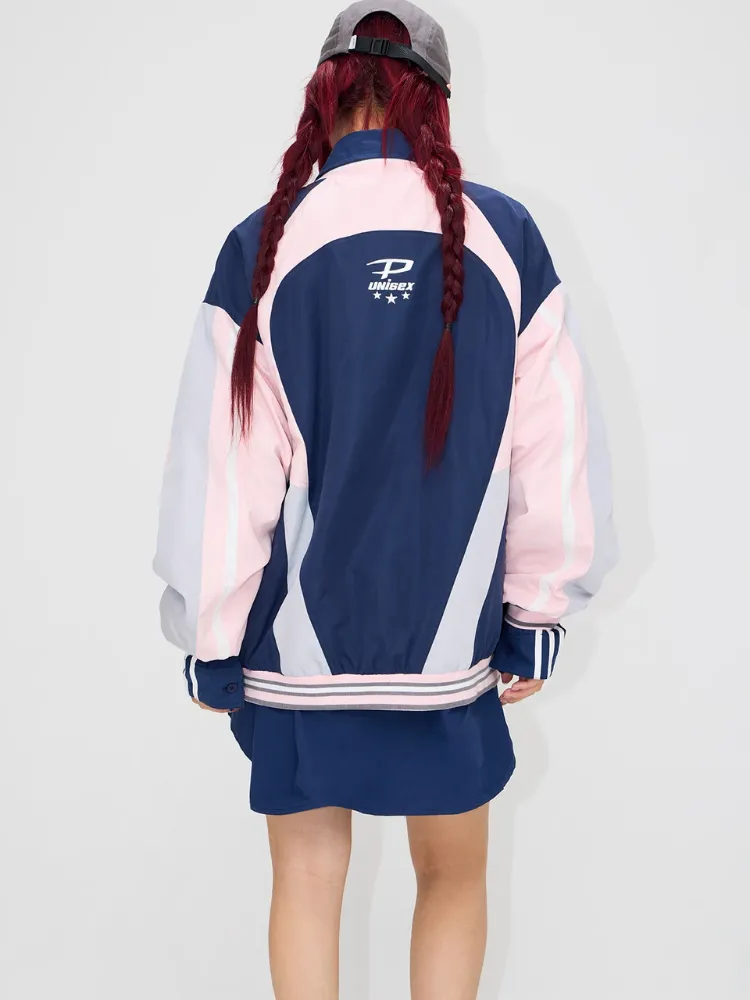 Oversized contrast color pullover