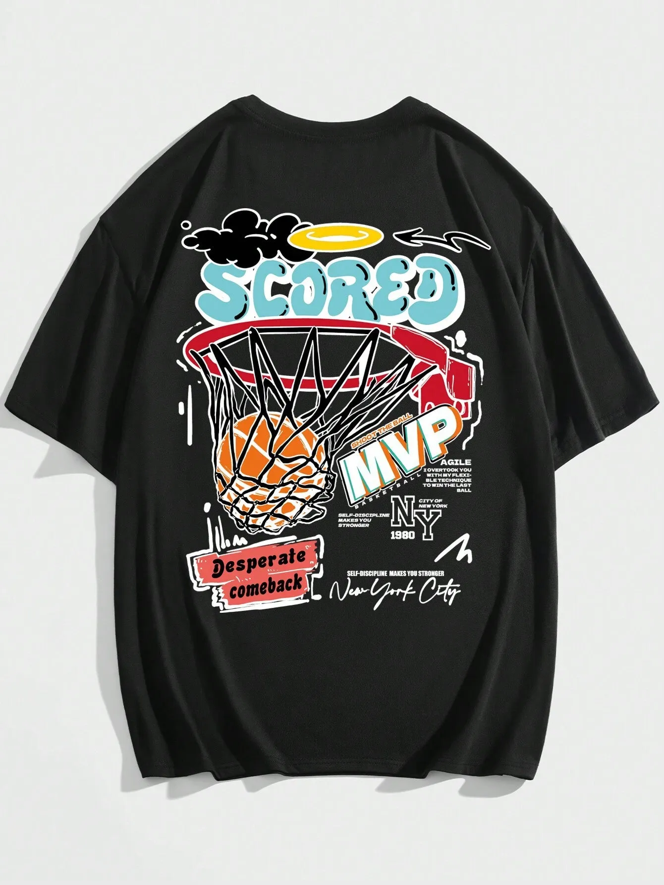 Oversized logo TEE-D618 | Inspanda