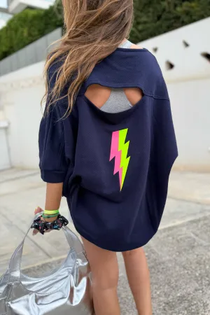 OVERSIZED SWEATSHIRT WITH OPEN BACK