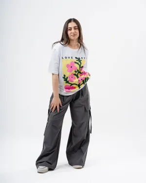 Oversized Women T-Shirt Love Art Printed