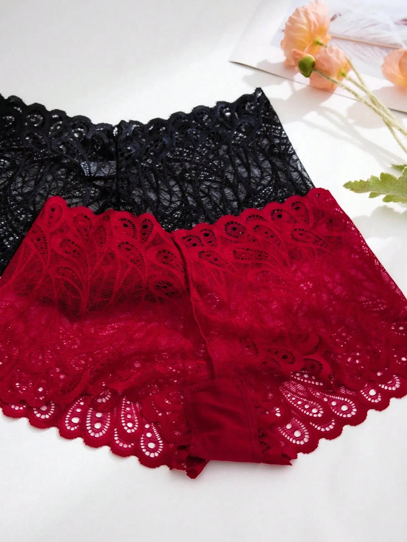Panties Sexis de Encaje en Cherry Vibes -
