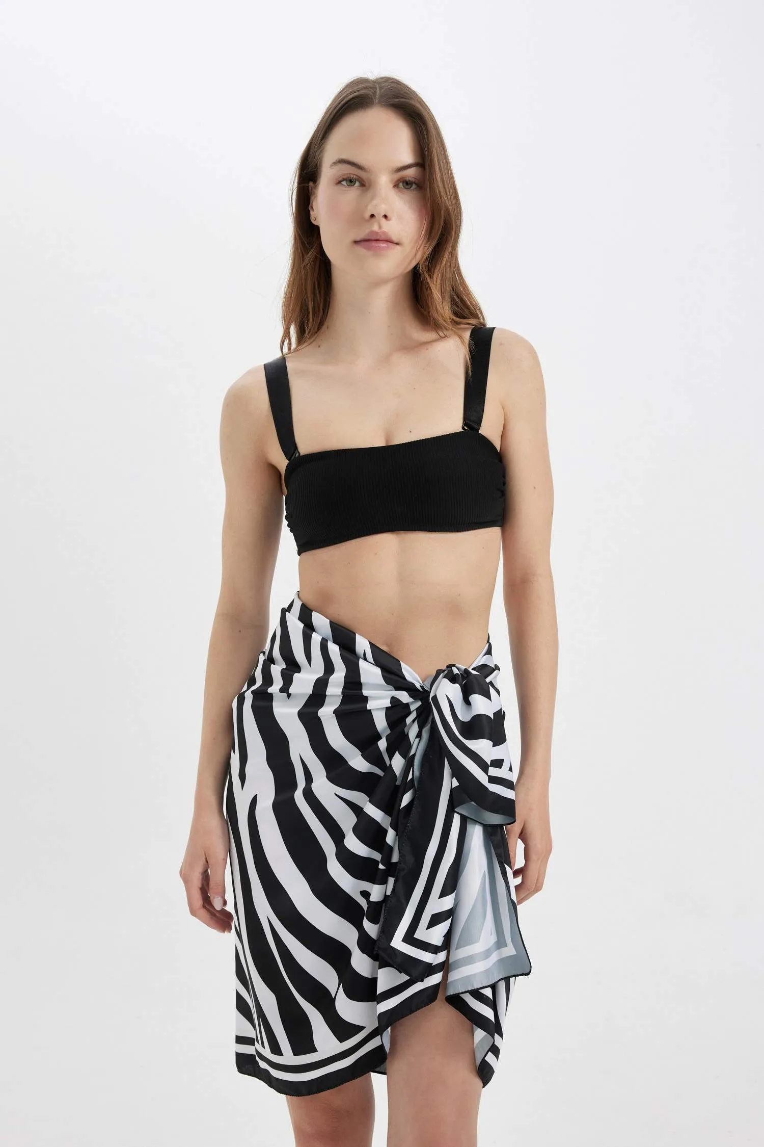 Patterned Satin Pareo
