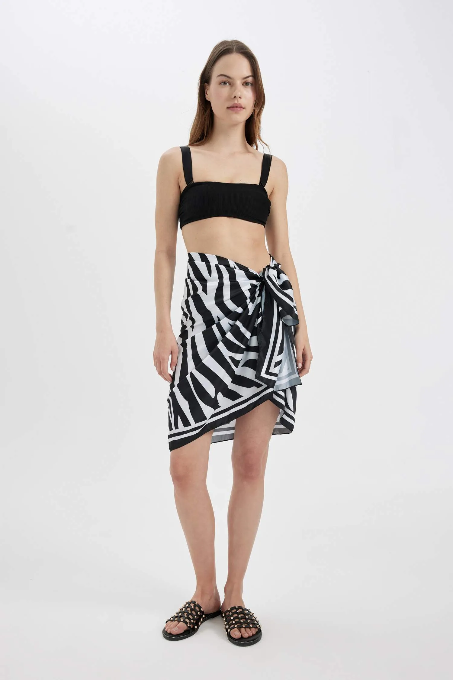 Patterned Satin Pareo