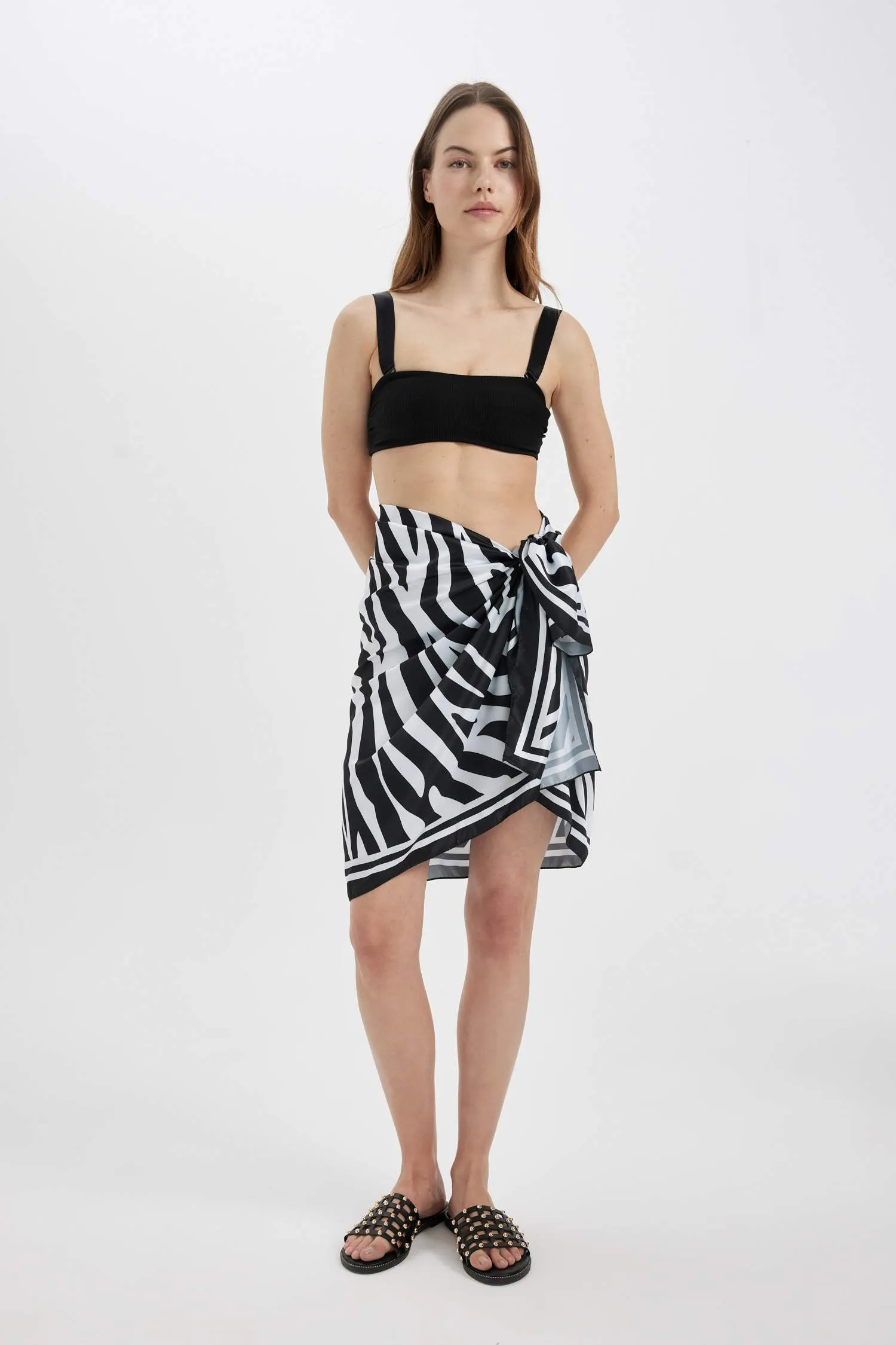 Patterned Satin Pareo