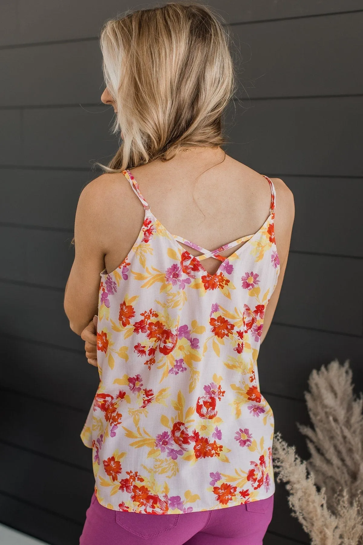 Perfect Days Floral Tank Top- Ivory