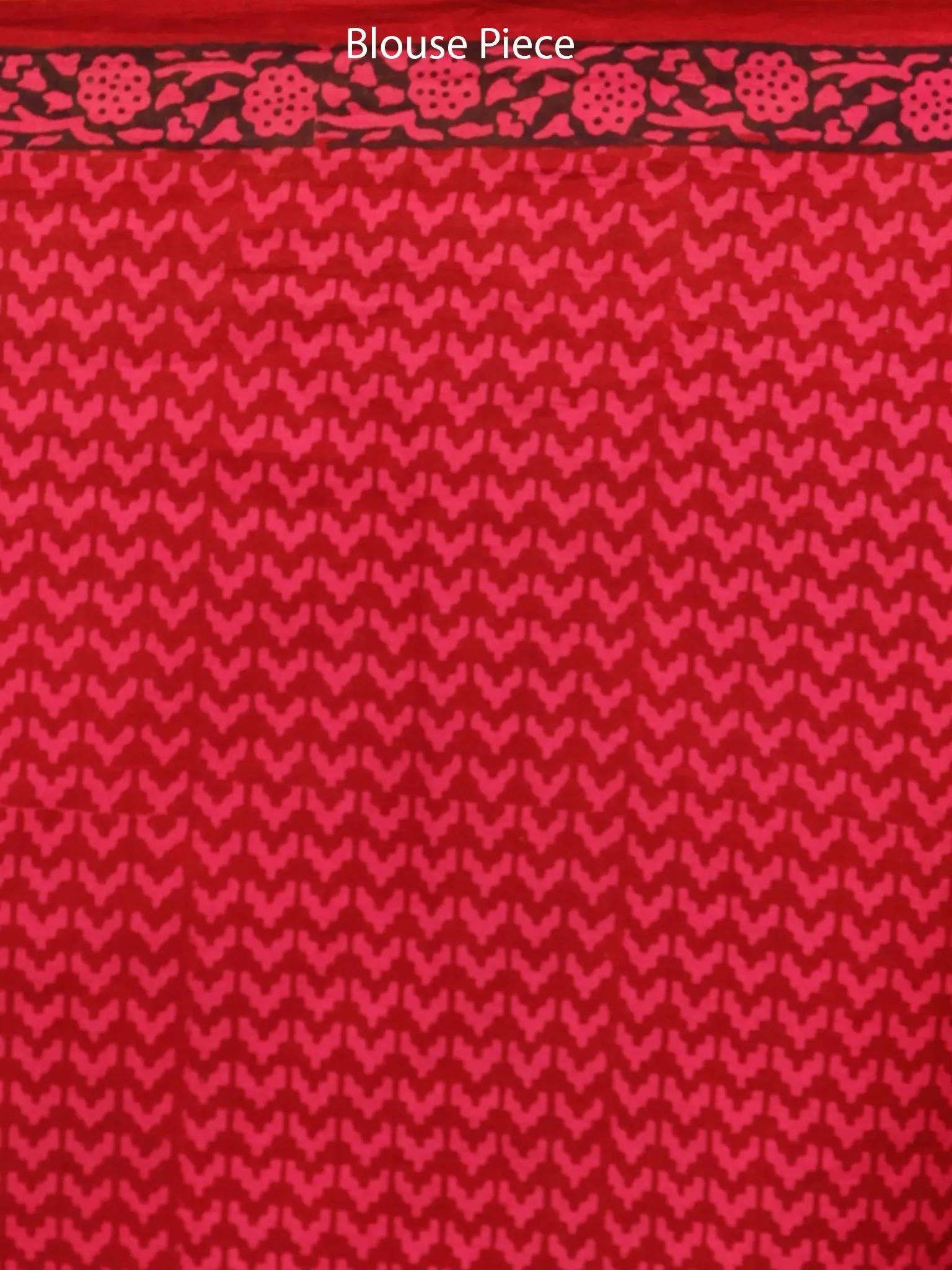 Pink Rust Black Bagh Printed Maheshwari Cotton Saree - S031703328