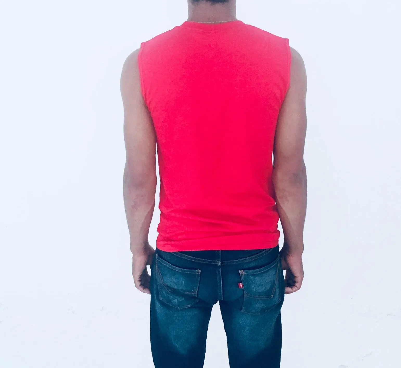 Playera sin Mangas Tank Top Stars Stripes Barras Estrellas Roja iconoclast by VOGUETI