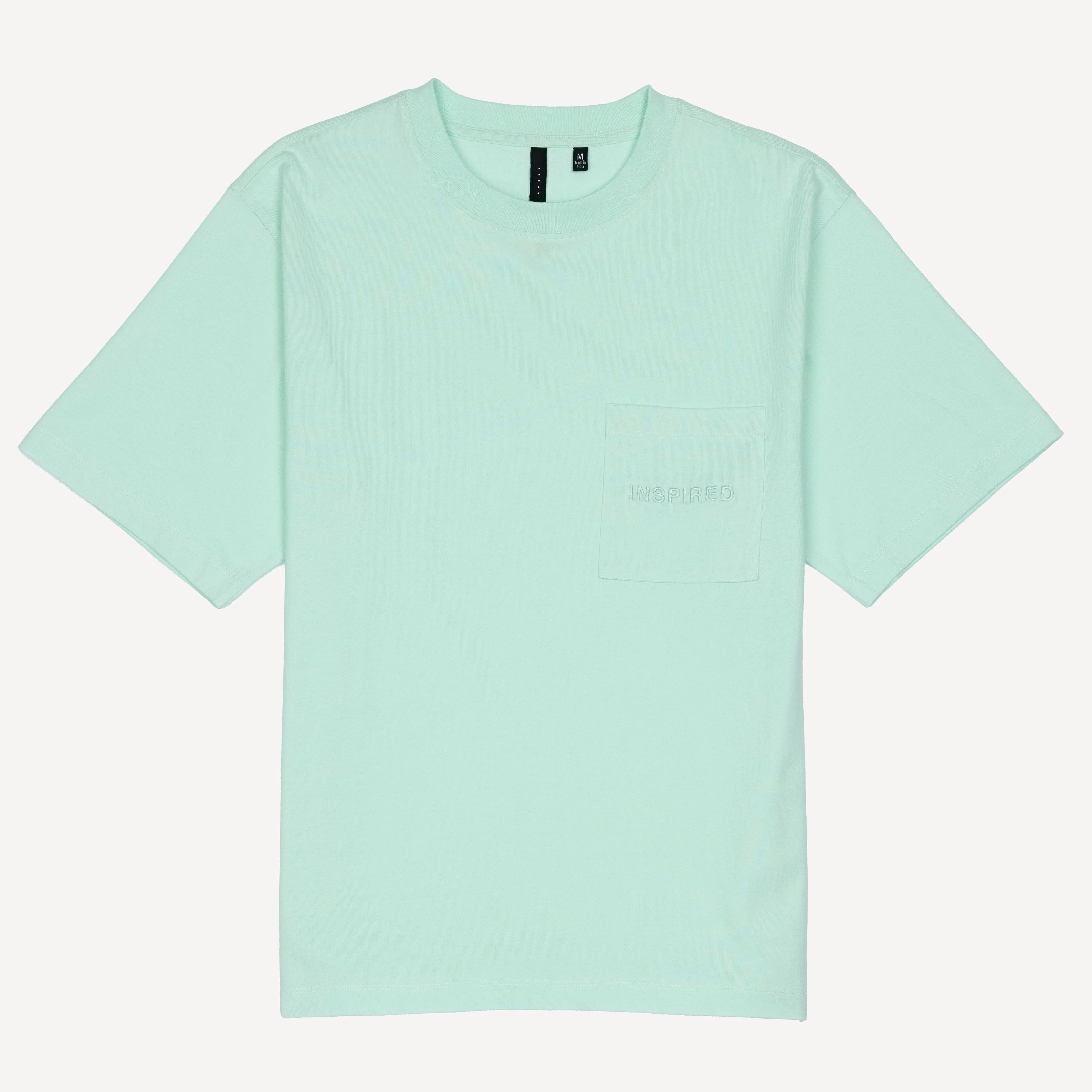 Premium Oversized Fit Tee with Pocket Embroidery - Bay / Inspired