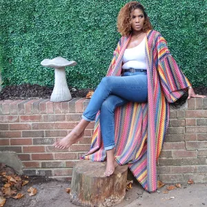 PRIMARY (KNITTED) | Kimono Cardigan (Open Front) | Floor Length Long Robe