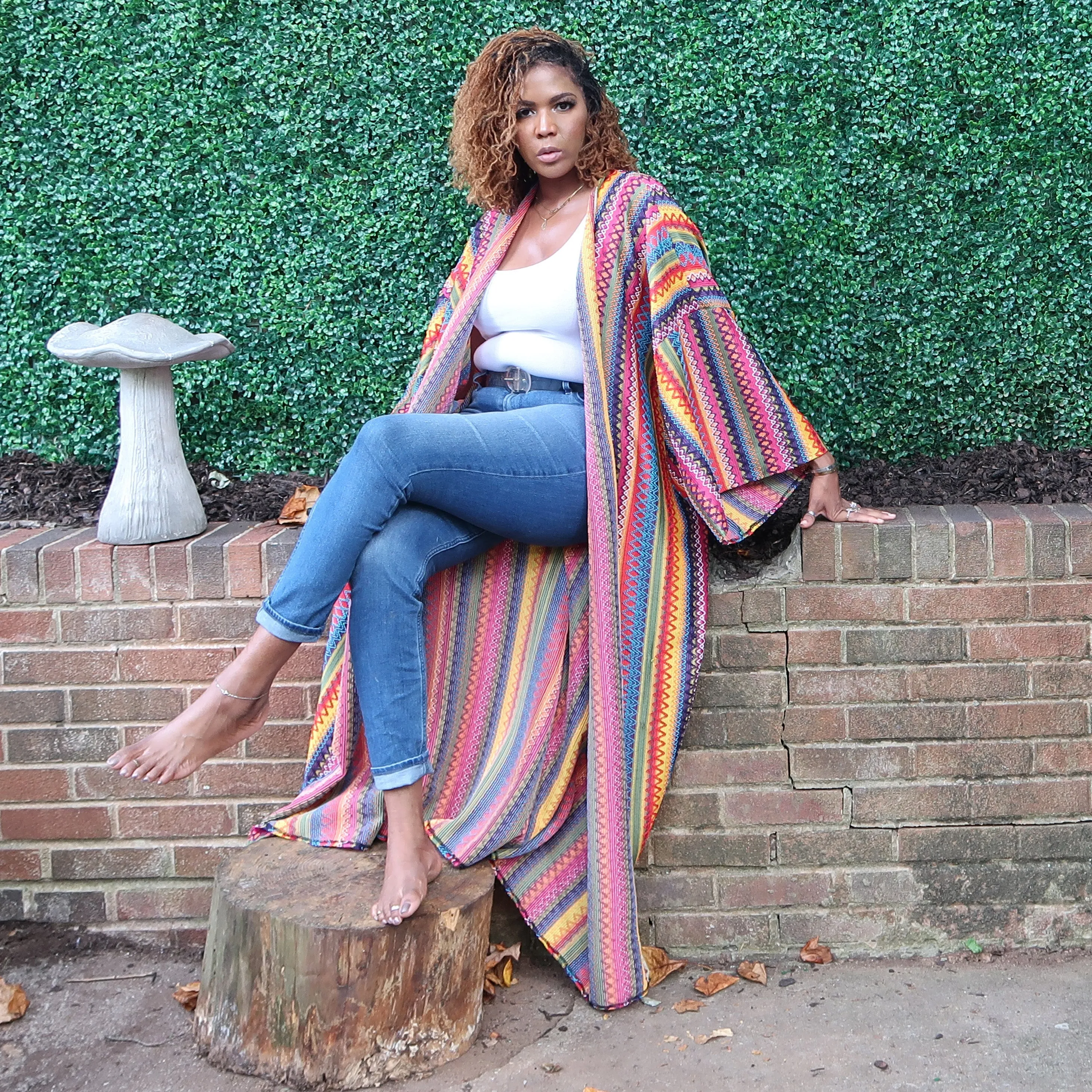 PRIMARY (KNITTED) | Kimono Cardigan (Open Front) | Floor Length Long Robe