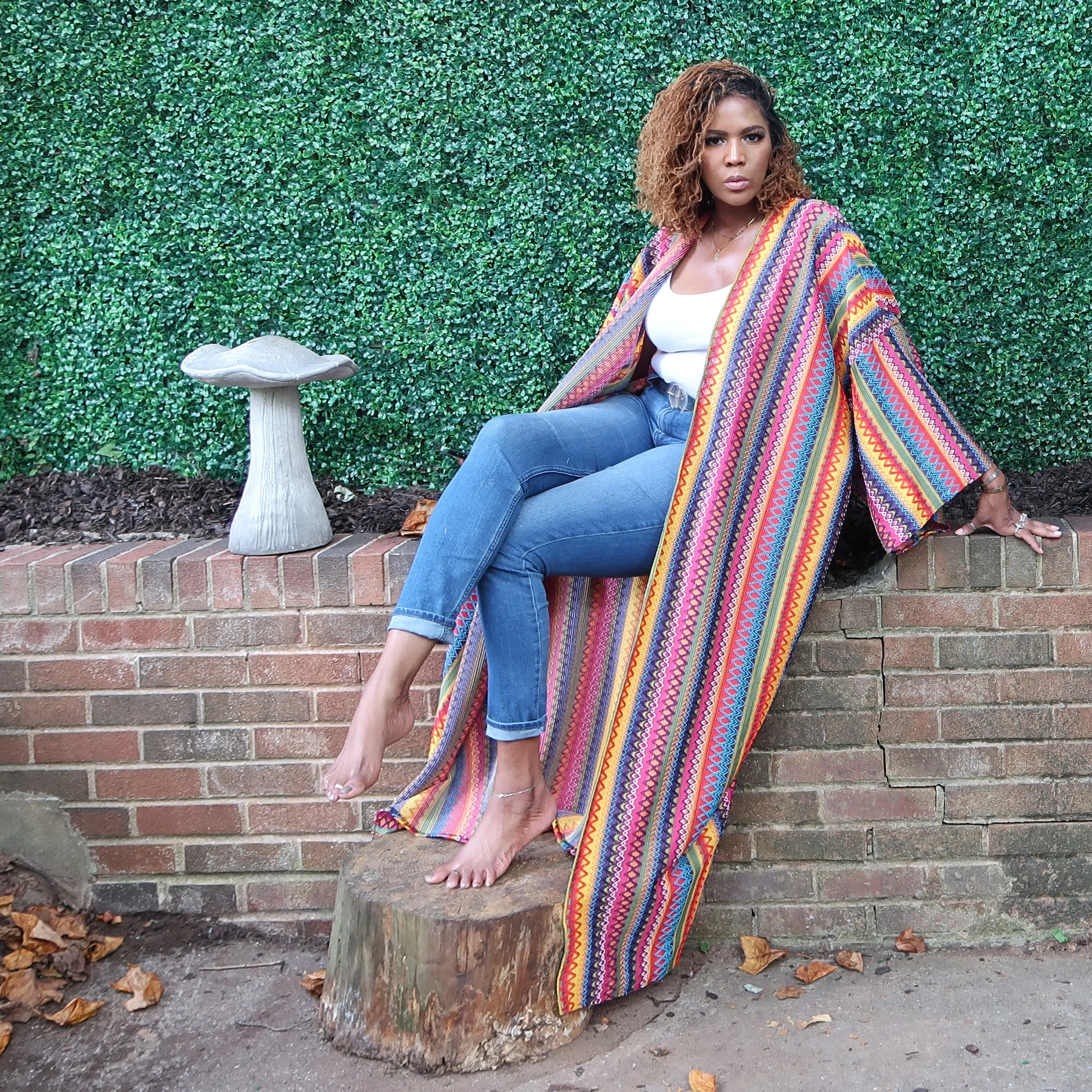 PRIMARY (KNITTED) | Kimono Cardigan (Open Front) | Floor Length Long Robe