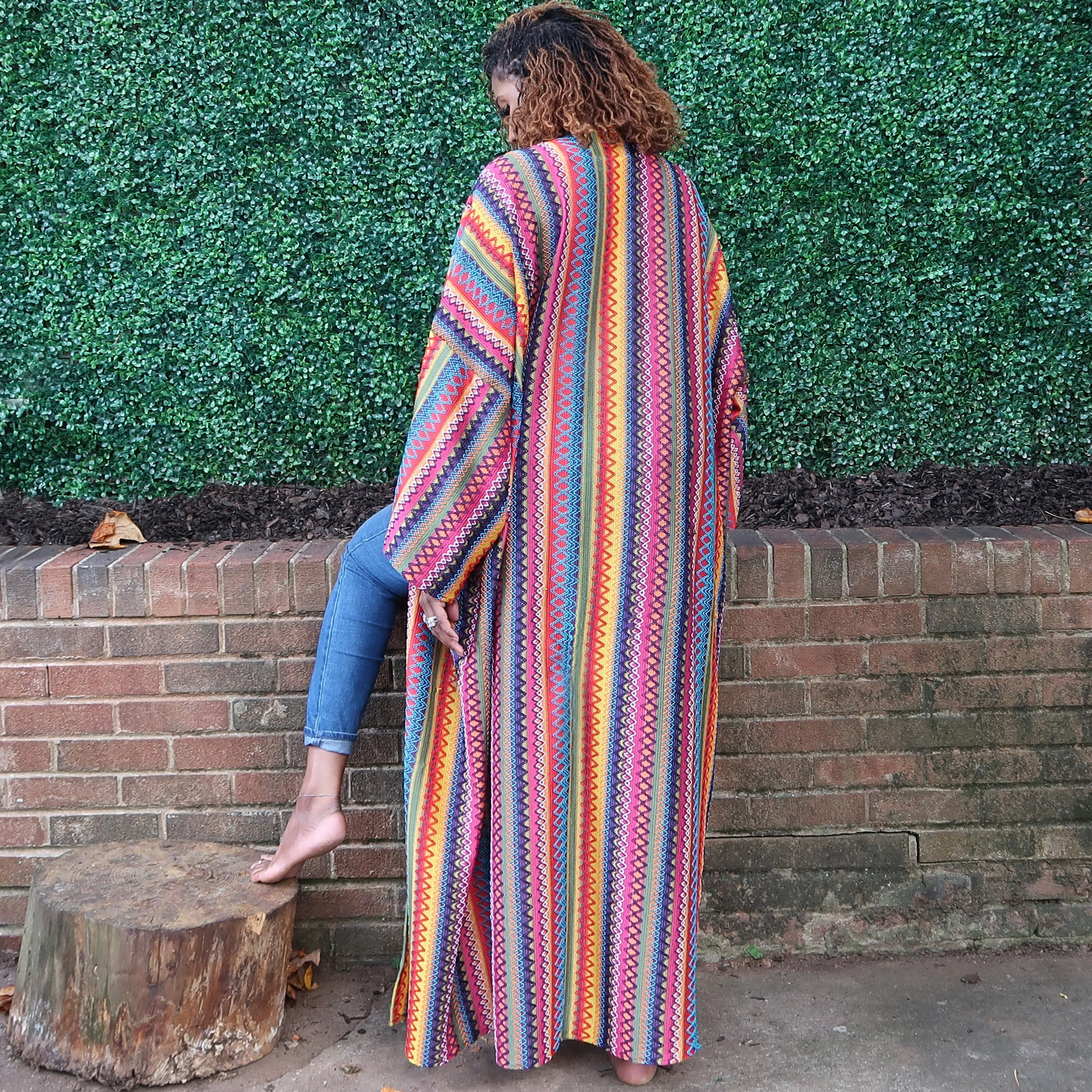 PRIMARY (KNITTED) | Kimono Cardigan (Open Front) | Floor Length Long Robe