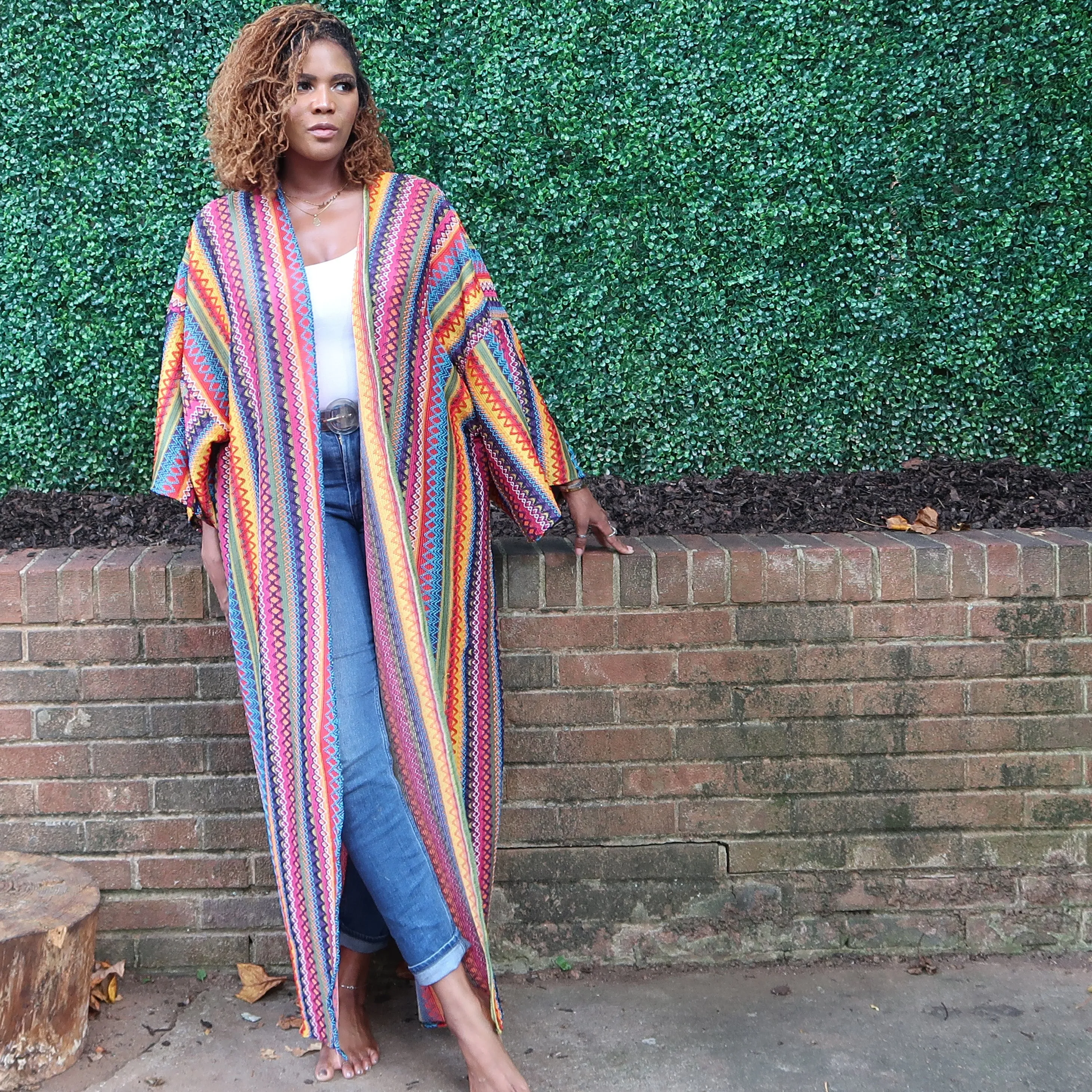 PRIMARY (KNITTED) | Kimono Cardigan (Open Front) | Floor Length Long Robe