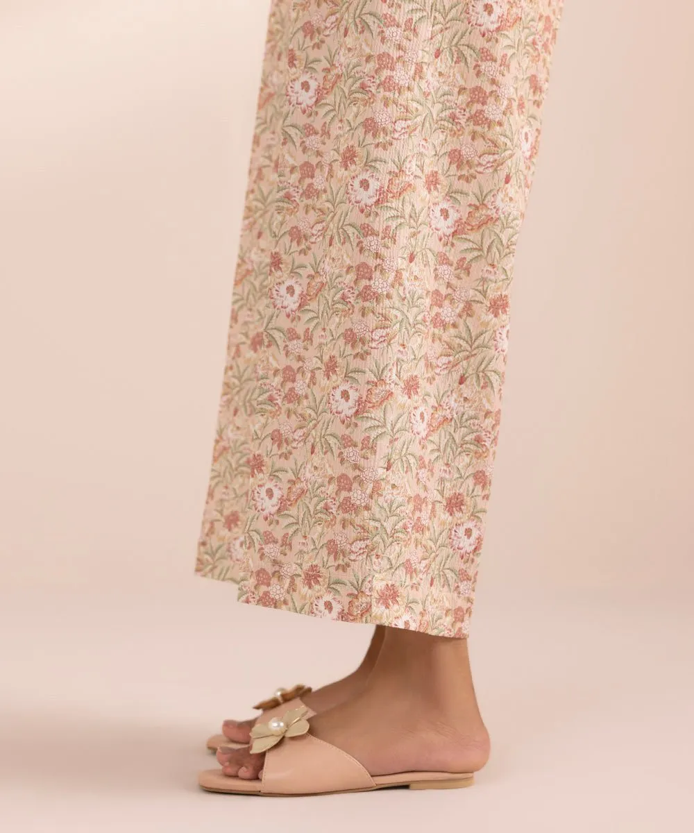 Printed Seersucker Culottes