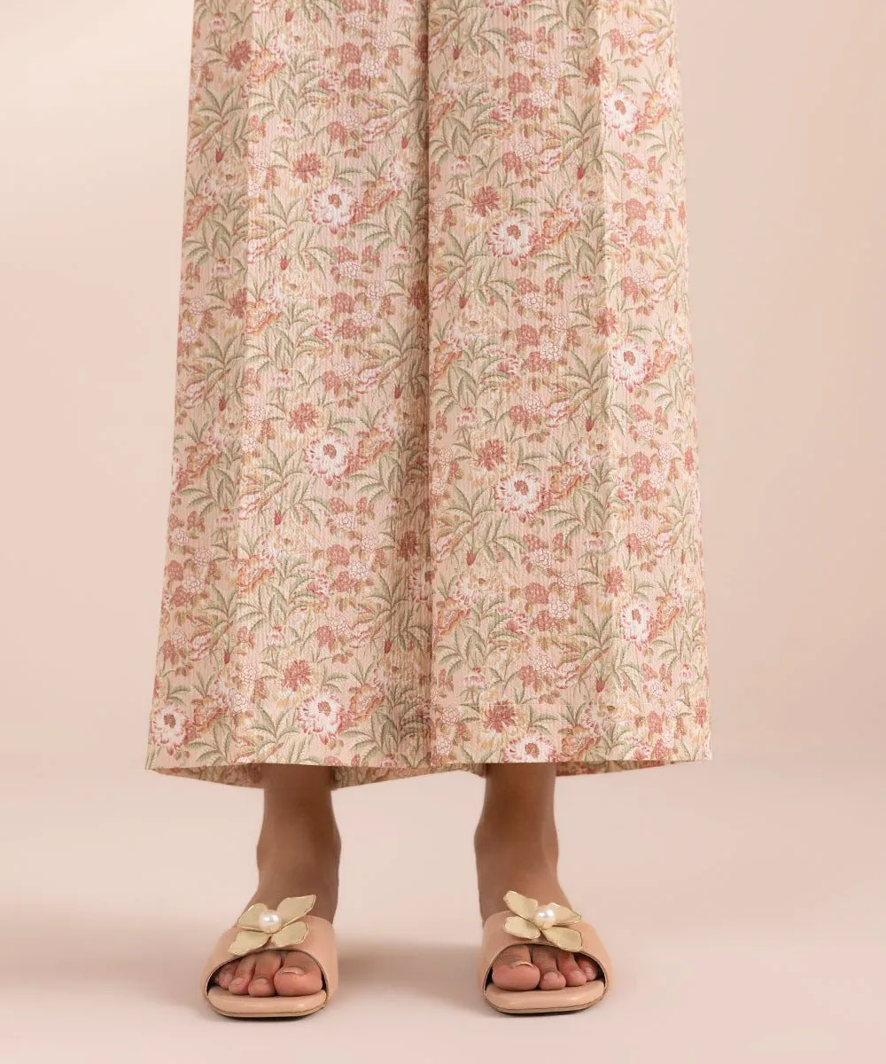 Printed Seersucker Culottes