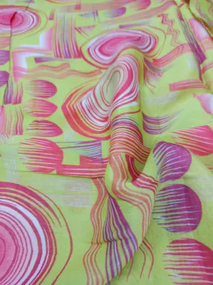 Pure Crushed Chiffon Chinon Digital Printed Fabric