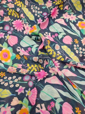 Pure Crushed Chiffon Chinon Digital Printed Fabric