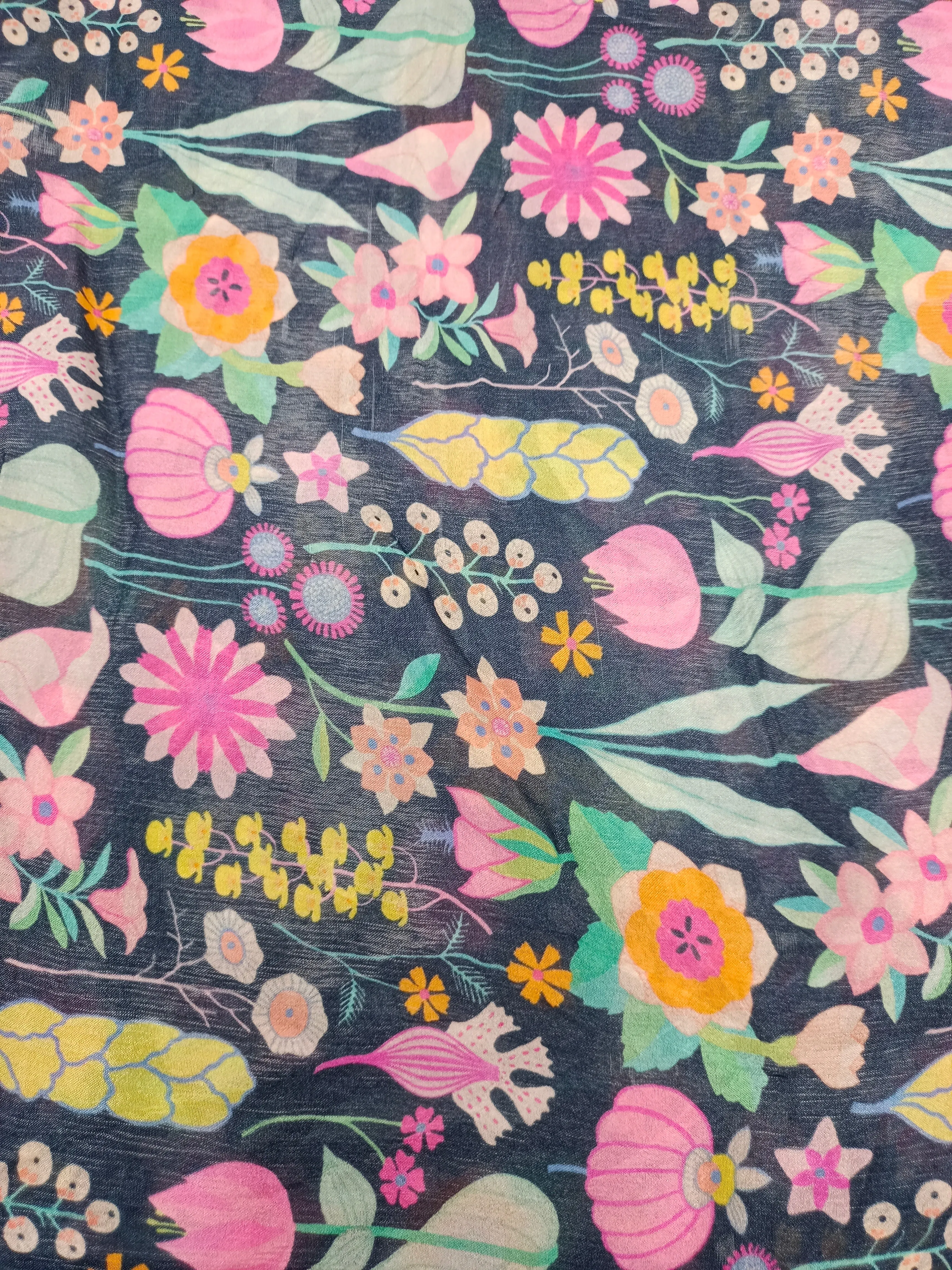 Pure Crushed Chiffon Chinon Digital Printed Fabric