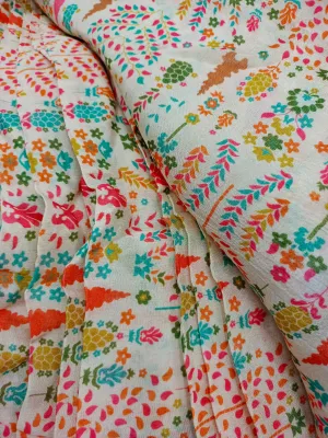 Pure Crushed Chiffon Chinon Digital Printed Fabric
