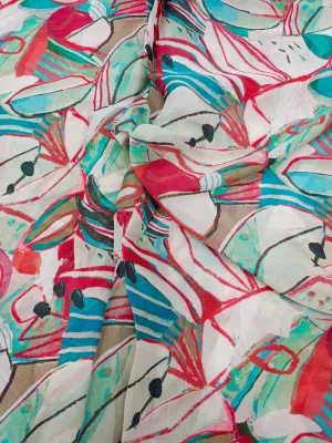 Pure Crushed Chiffon Chinon Digital Printed Fabric