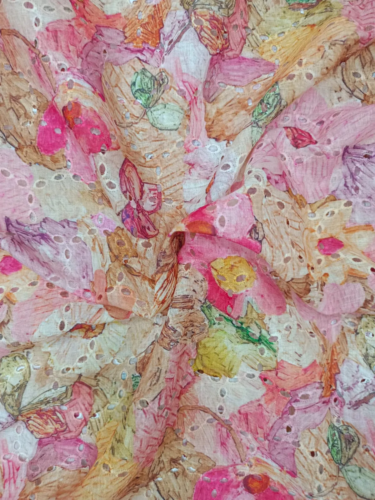 Pure Linen Digital Printed Sifli Inspired Fabric