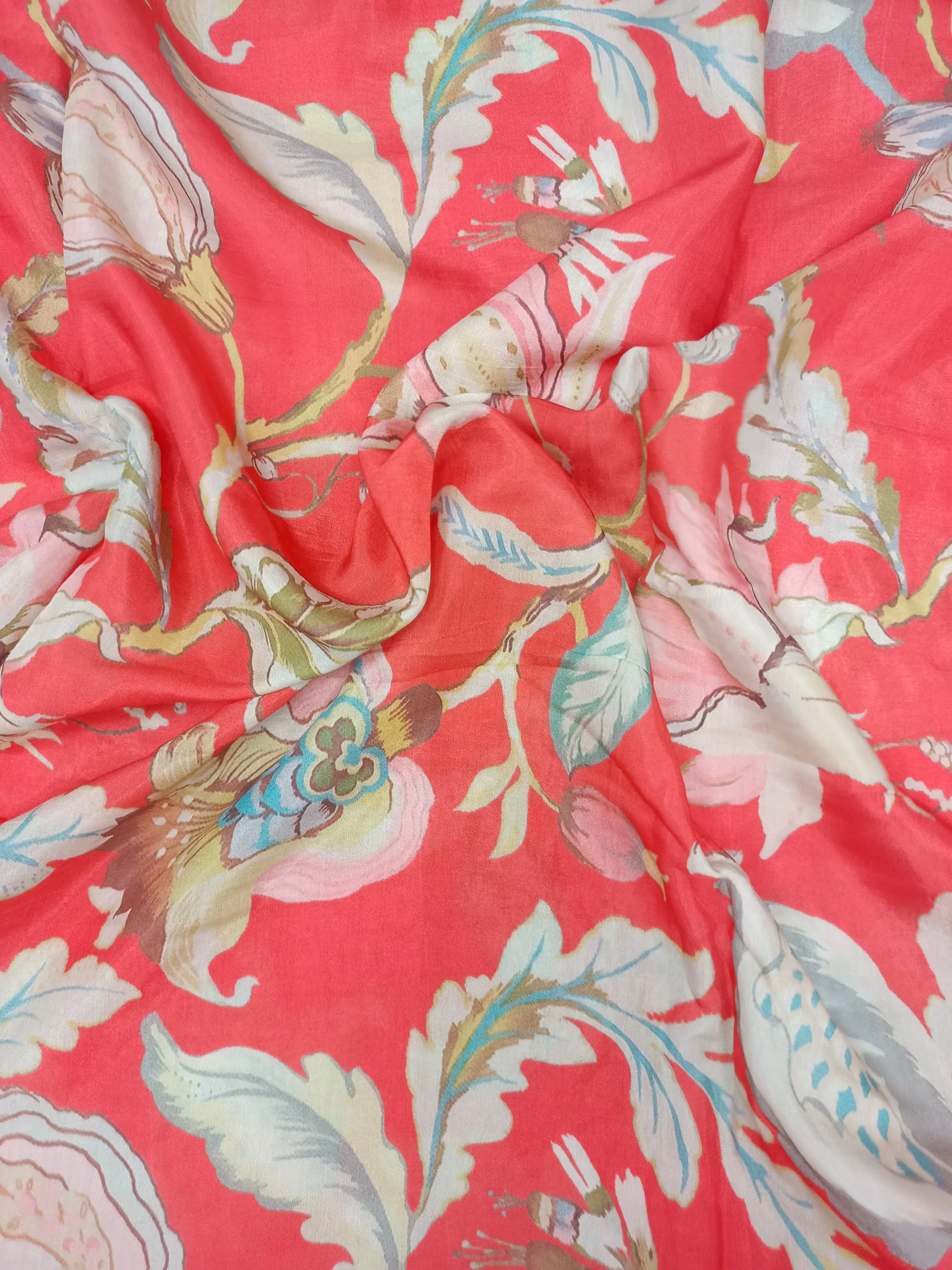 Pure Modal Soft Muslin Digital Printed Fabrics
