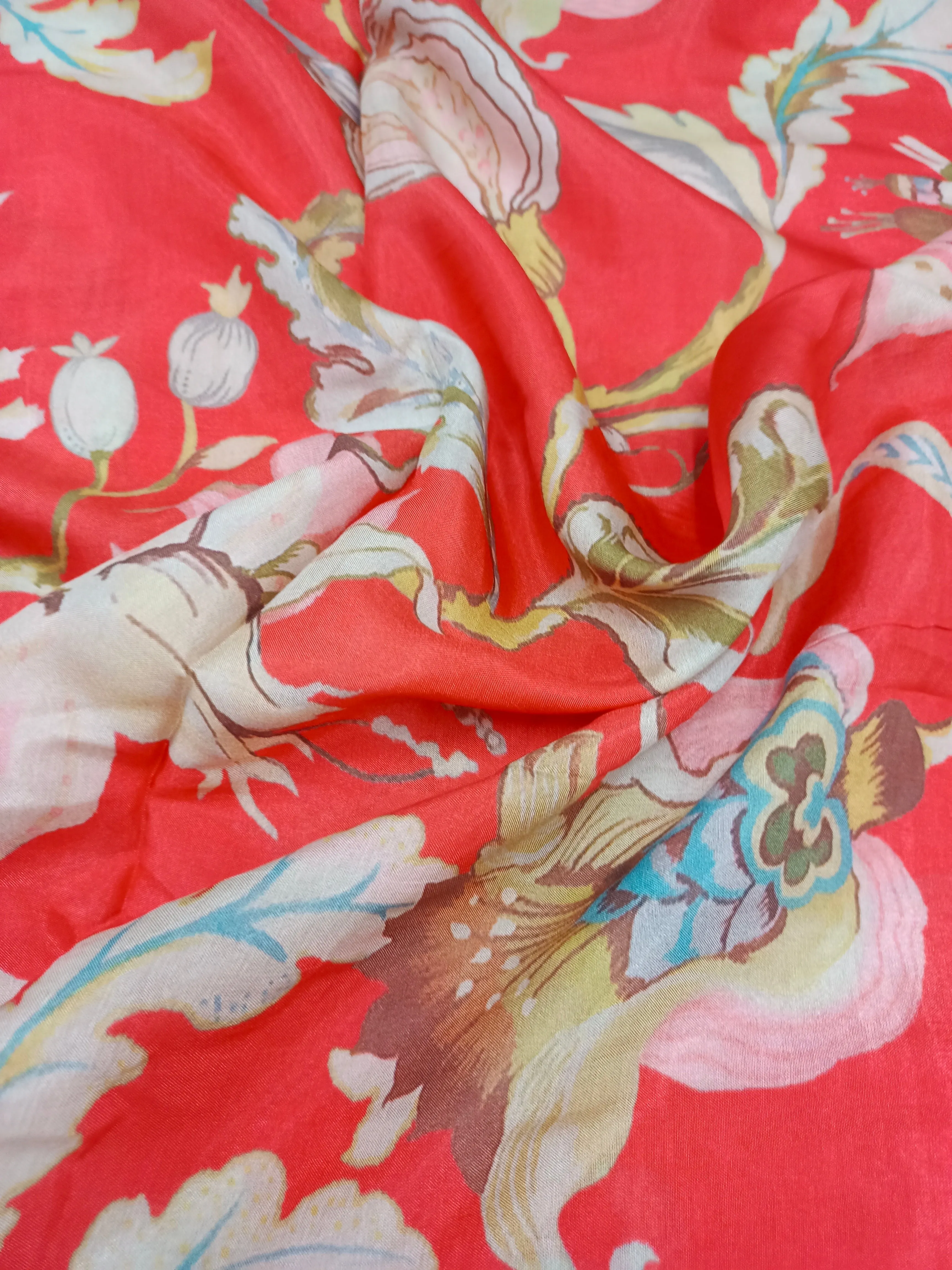 Pure Modal Soft Muslin Digital Printed Fabrics
