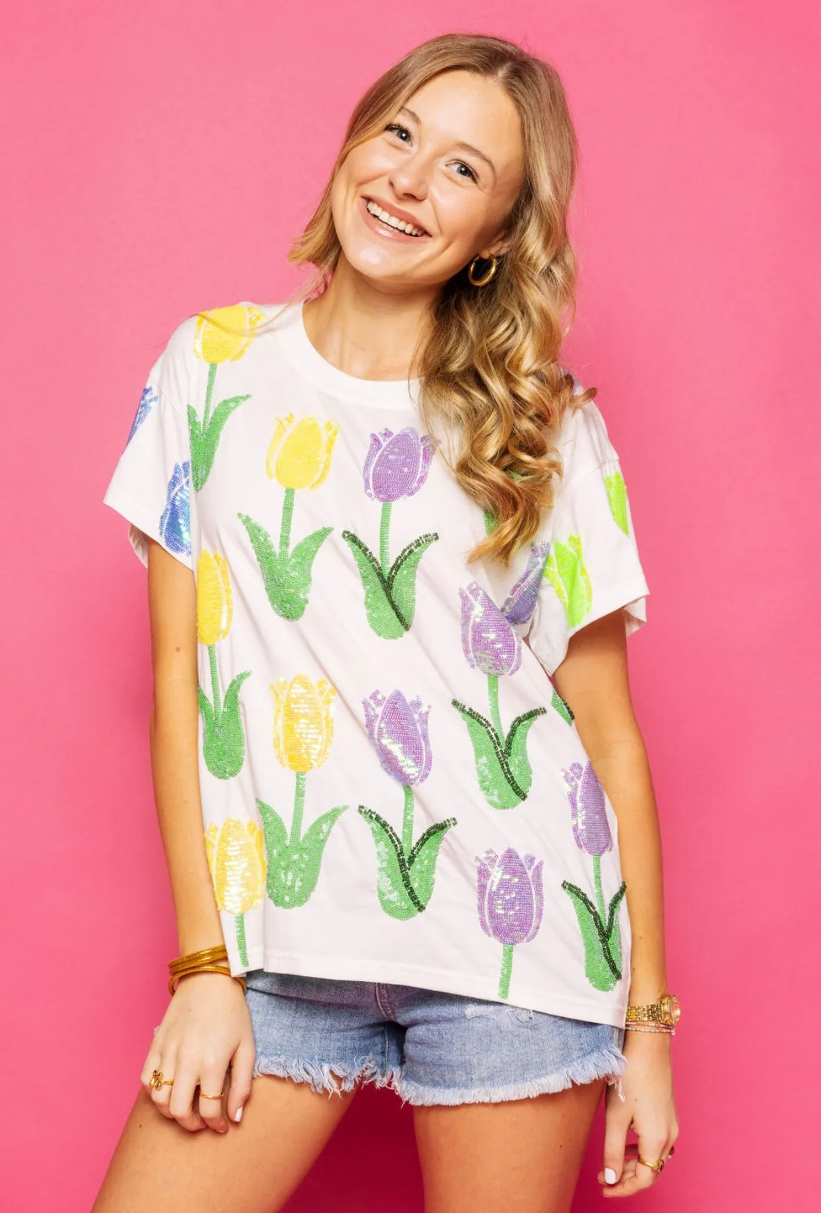 Queen of Sparkles Tulip Tee