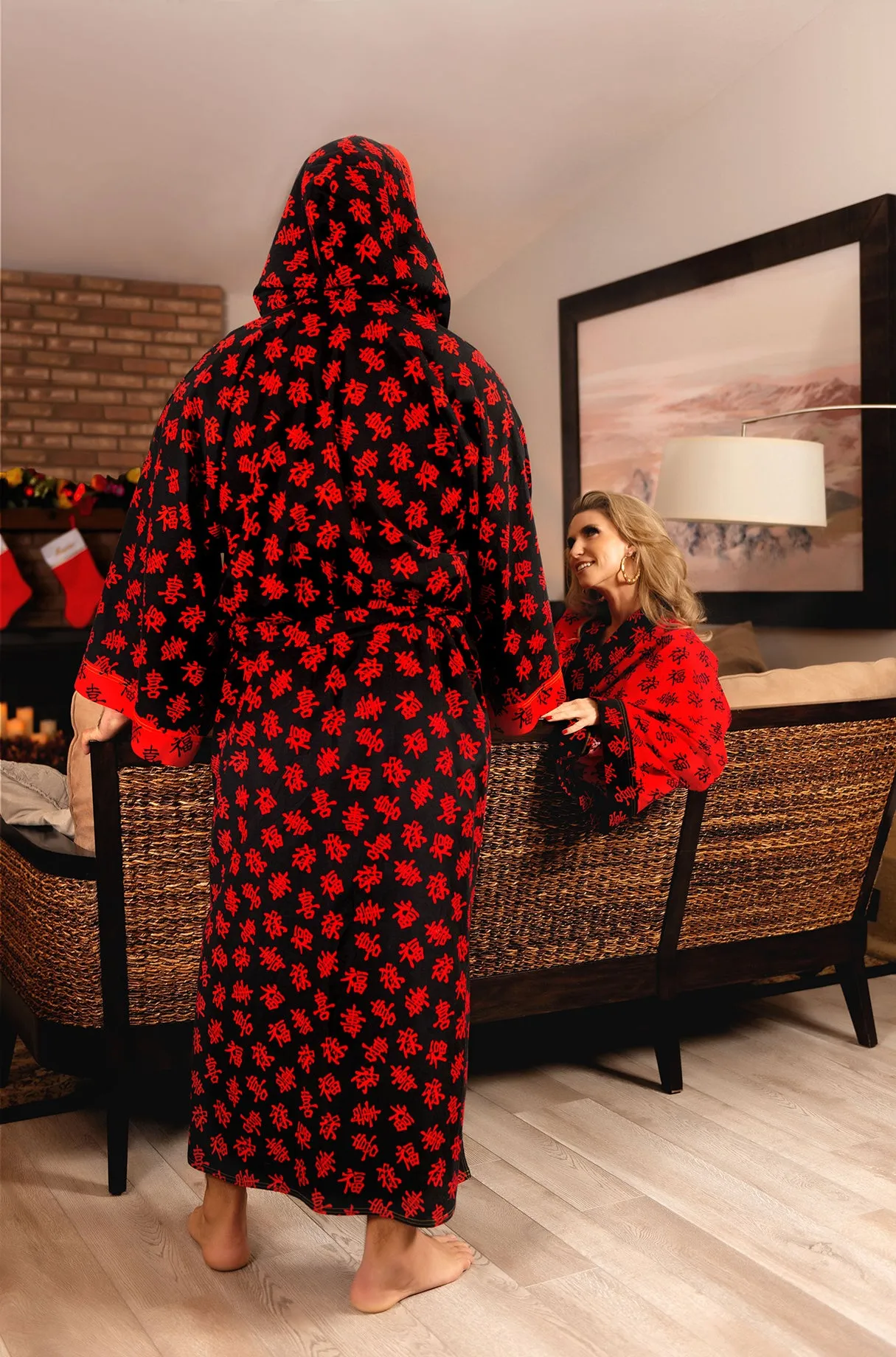 "Floating Kanji" Kimono
