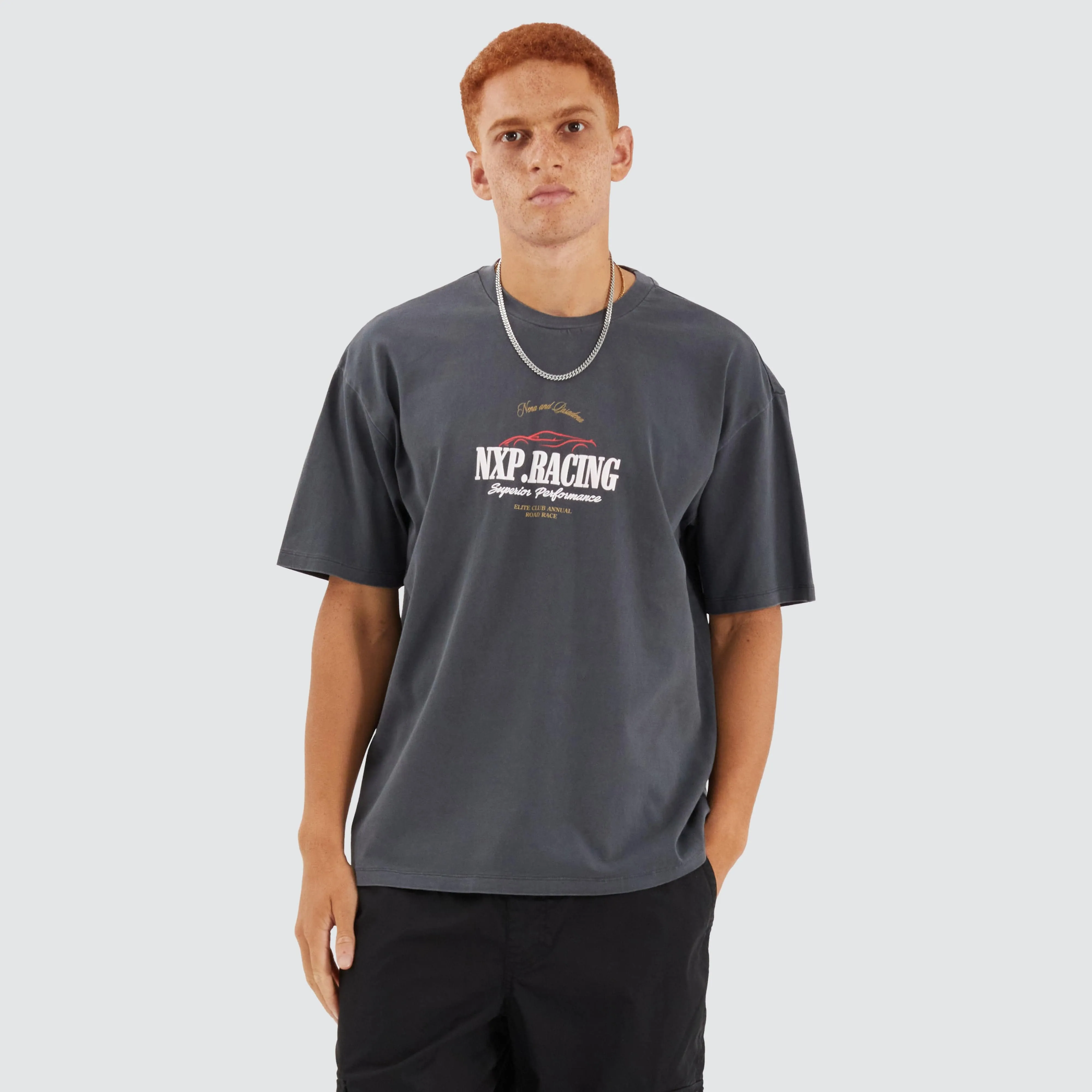 Rein Box Fit Tee Pigment Asphalt