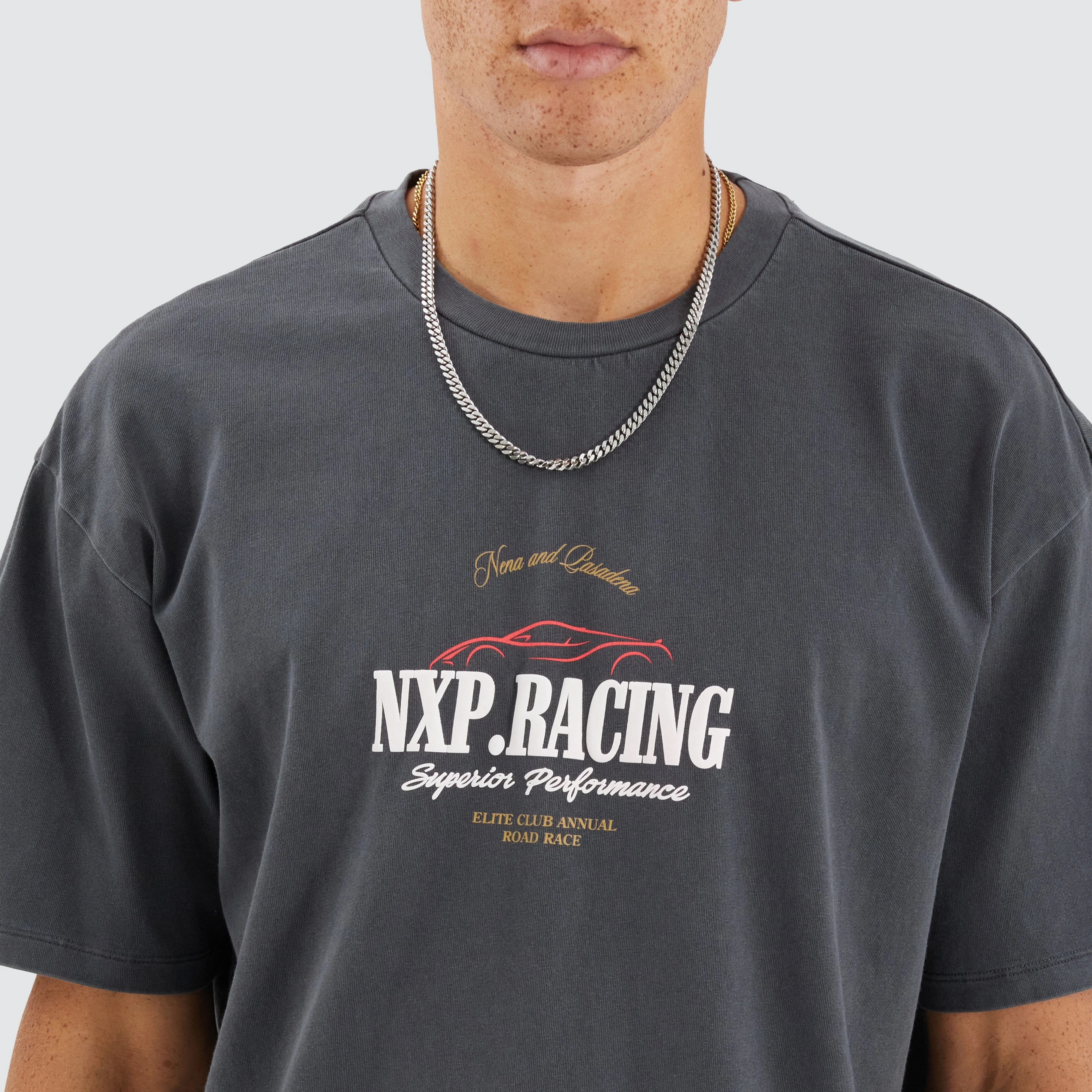 Rein Box Fit Tee Pigment Asphalt