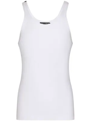 Ribbed cotton tank top